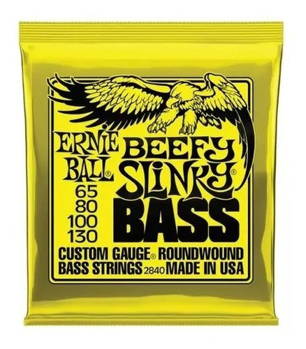 Ernie Ball 2840 Beefy Slinky Bass 4 Cuerdas P/ Bajo 65-130