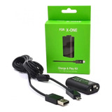 Bateria E Cabo Carregador Controle Xbox One Charge Play Kit