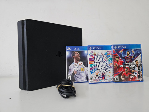 Sony Playstation 4 Slim 500gb + Cable Power Y Juegos - Leer