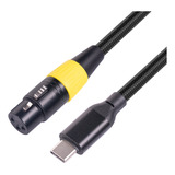 Cabo B0usb C Para Xlr Fêmea C Macho Para Microfone Fêmea Xlr