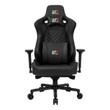 Cadeira De Escritório Dt3sports Rhino Gamer Ergonômica  Preta Com Estofado De Couro Sintético