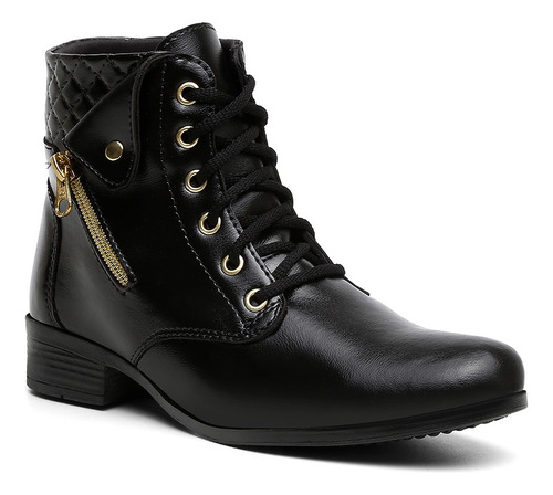 Bota Coturno Feminina Zíper Montaria Country Rodeio 