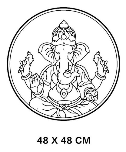 Adesivo Decorativo Porta Quarto - Elefante Buda