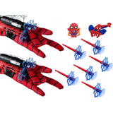 2 Pcs Guantes Spiderman Para Niños Juguetes Lanzador+ Regalo