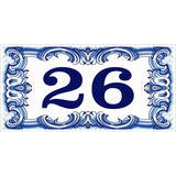 Azulejo Numero Casa 40x20 Cm Portugues Cerâmica
