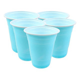 Vasos Plásticos Color Celeste 250cc Baby Shower Niño 