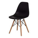 Cadeira De Jantar Top Eames, Estrutura De Cor Nude Cor Da Estrutura Da Cadeira Preto Cor Do Assento Preto