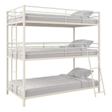 Litera Triple De Metal, Cama Para Niños, Tamaño Individual,