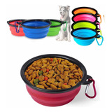 Plato Plegable Para Mascotas Perro Gato Agua Comida Porta Fd