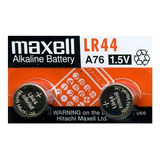 Pila Lr44 Maxell Bateria Alcalina A76 1.5v X 2 Unidades