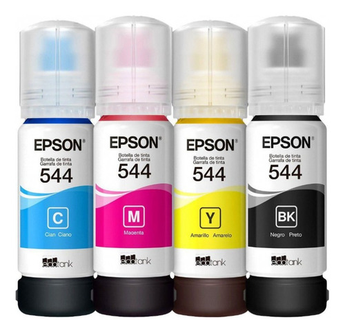 Kit Refil Tinta T544 Para Epson L3110/l3150/l3210/l3250