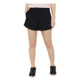 Short Mujer Deportivo Buzo Negro Liso Corona