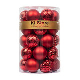 Ki 34ct Navidad Adornos De Bolas Irrompibles Decoraciones Pa