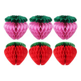 Farol Strawberry Room Decor Con Fresas Y Fresas, 6 Unidades