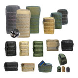 Bolso Modular Bolso Molle  Preto Verde Tan - Kit 05 Peças