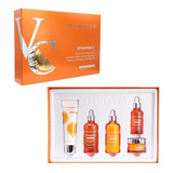 Kit Cuidado Facial Flamenco Vitamina C Serum/crema/limpador