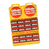 Navaja Gillette Super Thin  2filos, Hoja De Afeitar 100 Pzas