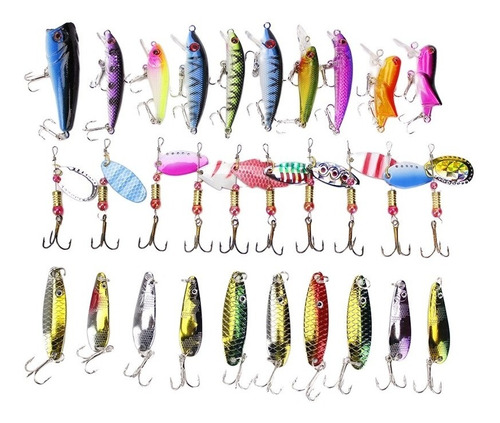 Kit 30 Señuelos De Pesca Cucharas Rapala