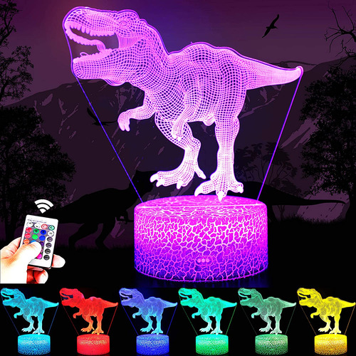 Juguetes De Dinosaurios Rongge, 16 Colores, Ilusión 3d Para