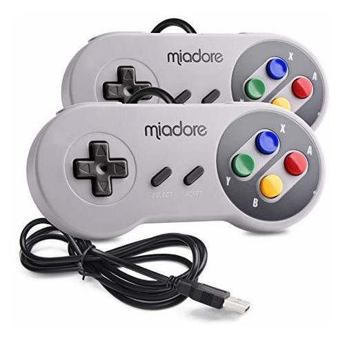 Control Gamer Miadore Retro Usb 2 Piezas Para Pc -gris