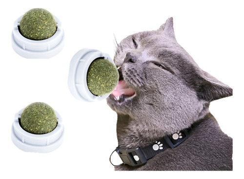 X3 Bola Hierba Gatera Catnip Snack  Gatos Bola Adhesiva Cat