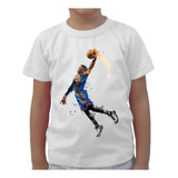 Camiseta Infantil Estampa Esporte Basquete 32