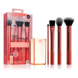 Real Techniques Flawless Base Kit 4 Pinceis + Brush Cup