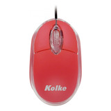 Mouse Optico Usb Kolke Luminoso Ideal Pc Notebook Colores Color Rojo