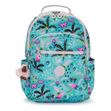 Mochila Kipling Seoul Magic Jungle Azul