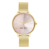 Brazalete De Malla Watch Nine West Nw/1981 Sunray Con Esfera