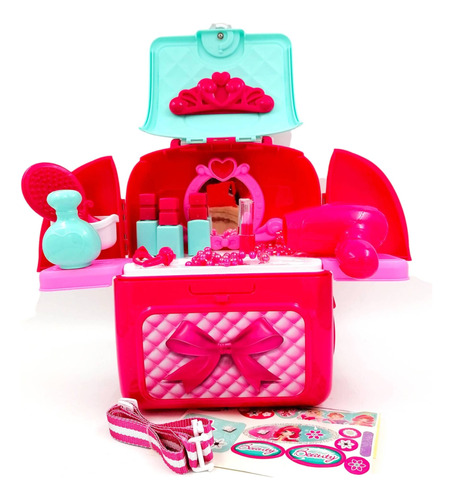 Set Tocador Maquillaje Infantil Maleta Armable Accesorios