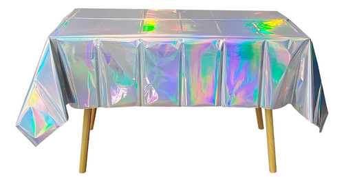 Mantel Plástico Metalizado De Mesa Fiesta Tornasol 137x183cm