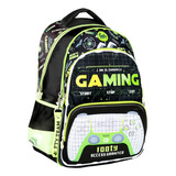 Mochila 18 Pulgadas, Espalda Level Up, Luz Led, Footy, 12933