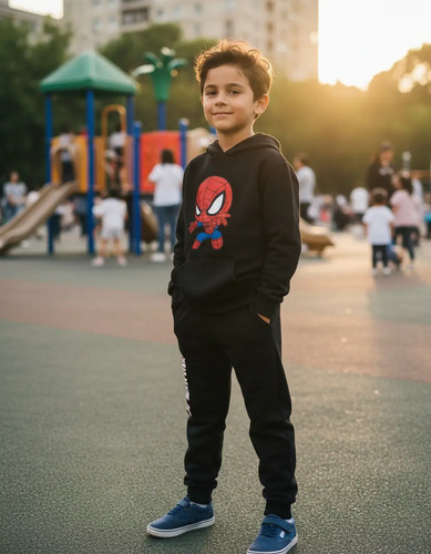 Conjuntos Pants Con Sudadera Infantil Niño Y Niña Spiderman