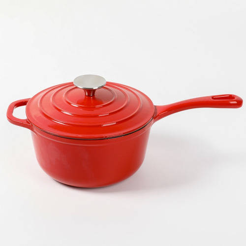 Cacerola Chrissy Esmaltada Roja Con Tapa - 18 Cm Volf