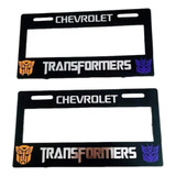 Par Porta Placas Autos Marca Chevrolet Transformers Ancho