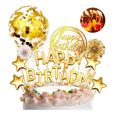 AOKUN Cake Topper Letrero Para Pastel Feliz Cumpleaño Fiesta | MercadoLibre