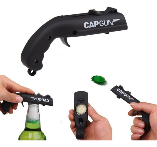 Pistola Destapador + Lanzador De Tapas Cerveza Gaseosa