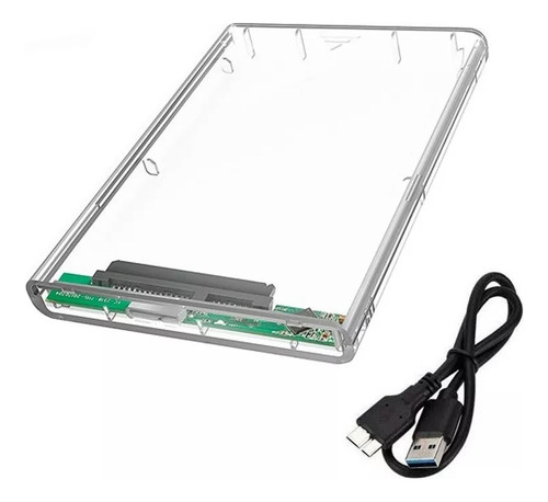 Caja Externa Disco Duro Hdd Transparente Transferencia Datos