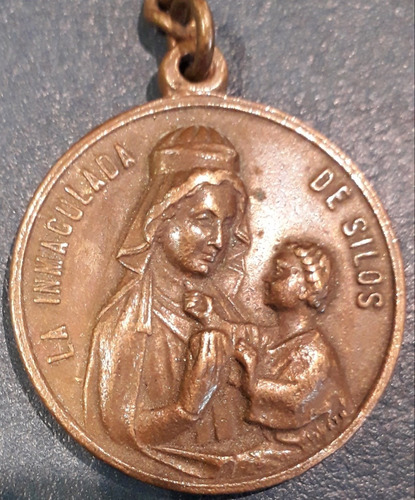 Antigua Medalla Virgen Nuestra Señora De Silos Burgos España