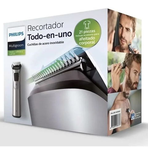 Recortador Todo En Uno Uso Sin Cable Con 21 Piezas Philips