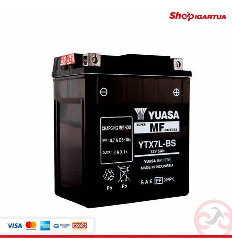 Bateria Acumulador Yuasa Ytx7l-bs Incluye Acido 