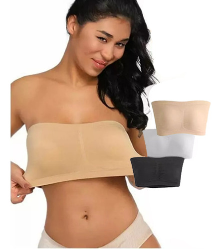 3pzs Brasier Push Up Strapless Sin Tirantes Y Invisible Bra