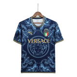 Camiseta Selección Italia Versace De Lujo Colección Futbol