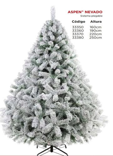 Arbol De Navidad Frondoso Pachon Con Nieve 190 Cm