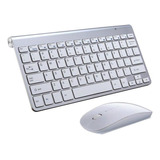 Teclado E Mouse Wireless Ultrafino Compatível Notebook E Pc