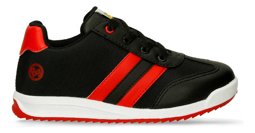 Tenis Casuales Negro-rojo Bubblegummers Qucho Niño