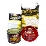 Kit Polimento Massa Polir N2 + Cera + Estopa + Algodão +