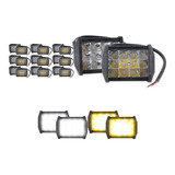 10 Par Faros 12 Led Dually Slim Bicolor Blanco Ambar Estrob