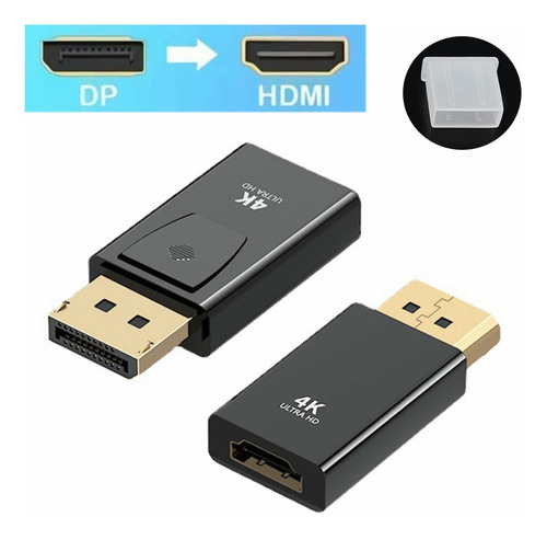 Adaptador Displayport Dp A Hdmi, 4k Macho A Hembra